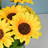 Factory wholesale home decoration simulation single multi-head sunflower hotel layout sunflower