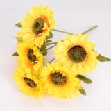 2021family wedding decoration Manufacturers wholesale cheap rayon sunflower long stem sunflower