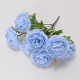 The factory wholesale seven seven head of foreign peony bouquet artificial flower wedding hotel props row modeling