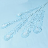 Manufacturers wholesale five forks of plastic phoenix tail simulation peacock tail wedding road flower decoration