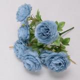 The factory wholesale seven seven head of foreign peony bouquet artificial flower wedding hotel props row modeling