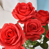 2021 Manufacturers Supply Elegant Home Decoration Artificial Flower Rose A Bunch Of 10 Simulated Roses