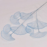 Gold series simulated flower gold fan leaf plastic flower home decoration fake flower wedding decoration 3 fork ginkgo leaf
