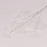 Gold series simulated flower gold fan leaf plastic flower home decoration fake flower wedding decoration 3 fork ginkgo leaf