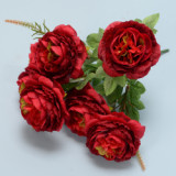 Manufacturers Supply Real Touch Flowers Artificial Peony  Silk Flower Decoration Beautiful Peony Flowers Artificial Wholesale