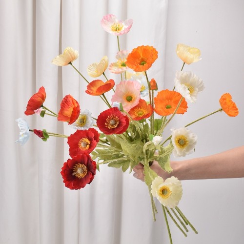 2021Manufacturer wholesale wedding silk flower materials props decoration banquet hotel decoration corn poppy