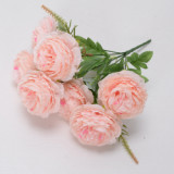 The factory wholesale seven seven head of foreign peony bouquet artificial flower wedding hotel props row modeling