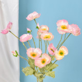 2021 Modern Home Decoration Artificial Silk Flowers Corn Poppy Flower For Wedding Decoration
