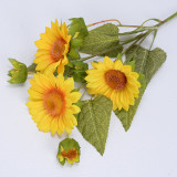 Wholesale sunflower wedding home decoration simulation flower idyllic wind 7 artificial sunflower