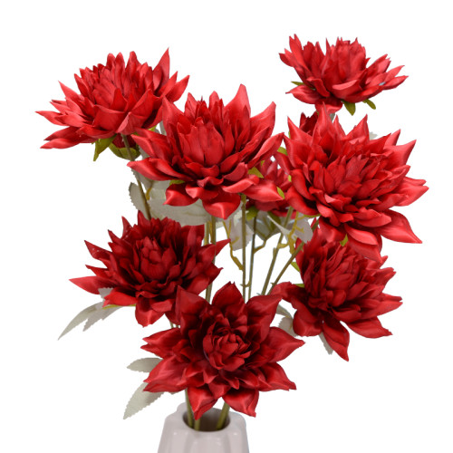 Manufacturers Supply Flower For Modern Home Decoration Artificial Decorative Flowers Simulated 3 Heads Of Dahlia