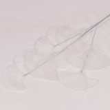 Gold series simulated flower gold fan leaf plastic flower home decoration fake flower wedding decoration 3 fork ginkgo leaf