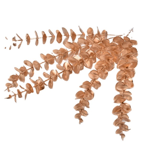 Eucalyptus Golden Leaves New Year's Blessing Bucket with Flower Golden Fan Leaves Accessories Holly Fruits Fai Red Fruits