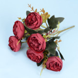 2021 Factory Direct Sales Cheap Wholesale Artificial Flowers Decorative 8 Colors Simulated Peony