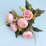 2021 Factory Direct Sales Cheap Wholesale Artificial Flowers Decorative 8 Colors Simulated Peony