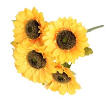 2021family wedding decoration Manufacturers wholesale cheap rayon sunflower long stem sunflower