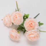 The factory wholesale seven seven head of foreign peony bouquet artificial flower wedding hotel props row modeling