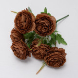 The factory wholesale seven seven head of foreign peony bouquet artificial flower wedding hotel props row modeling