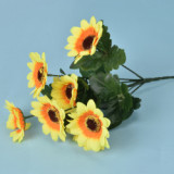 Factory Wholesale Artificial Cheap Decorative Flowers Sunflowers Crafting Artificial Flower