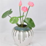 Simulation lotus with column lotus lotus leaf texture pool landscape decoration Buddha flower factory wholesale