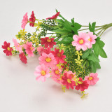 Nordic floral design 28 heads jump chrysanthemum 7 forks  decorative silk flowers small fresh plastic flowers
