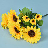Factory Wholesale Artificial Cheap Decorative Flowers Sunflowers Crafting Artificial Flower