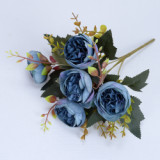 Emulation of peony bouquets European - type artificial flower bud core cross-border decorative home flower manufacturers wholesa