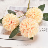 Hot style single 3 head table tennis chrysanthemum dandelion onion ball wedding home simulation flower material road lead flower
