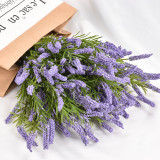 Wholesale Delicate Artificial Flowers Bouquet Decoration Lavender Purple Home Interior Plastic Flowers