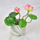 Simulation lotus with column lotus lotus leaf texture pool landscape decoration Buddha flower factory wholesale