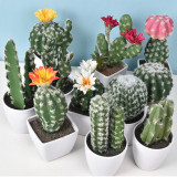 2021Antique Emulation Cactus Plant Pot Simulation Desert Plant Artificial Succulent Potted Plant For Store Decoration