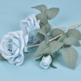 2021wedding hall soft decoration artificial flower home decoration manufacturers wholesale 3 white dream rose