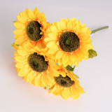 2021family wedding decoration Manufacturers wholesale cheap rayon sunflower long stem sunflower