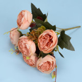 2021 Factory Direct Sales Cheap Wholesale Artificial Flowers Decorative 8 Colors Simulated Peony
