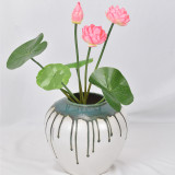 Simulation lotus with column lotus lotus leaf texture pool landscape decoration Buddha flower factory wholesale