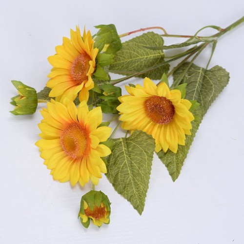 2021Wholesale Factory direct home wedding decoration 7 head bunch simulation Silk sunflower artificial flower