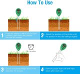 3 in 1 Plant Flower Soil pH Tester Humidity Measurement Humidity Photometer Hydroponic Analyzer Gardening Detector Hygrometer