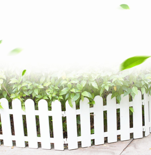 White Plastic Fence Christmas Tree Wedding Party Decoration Miniature Indoor Garden Border Grass Lawn Edge Fence