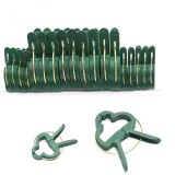 Green Plastic Garden Support Spring Clips