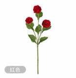 Simulated single branch Three head small Lu Lian home interior decoration photo props bouquet of artificial flowers