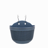 Creative Imitation Rattan Eco-Friendly Plastic Plant Pots Wall Hanging Balcony Pot