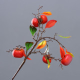 Simulated berries with cream hanging hanging persimmon home decoration plant fruit branch foam manufacturers wholesale