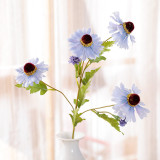 Simulated flower 4 forks single sunflower home decoration pile heart flower wedding holding flower photography props