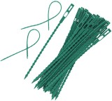Green  Adjustable Garden Plant Plastic Twist Ties, Cable Ties