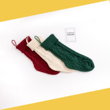 Custom Embroidery Christmas Stocking Oversize Hand Knit Christmas Socks