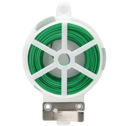 Good Quality Garden Twist Tie Kitchen Bag Gardening Plant Green Twist Tie Wire Roll With Wire Cutter 20/30/50M