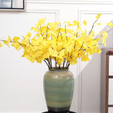 High Simulated Artificial Plastic Plants Ginkgo Biloba Leaves Branches For Indoor Home Office Wedding Decor