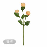 Simulated single branch Three head small Lu Lian home interior decoration photo props bouquet of artificial flowers