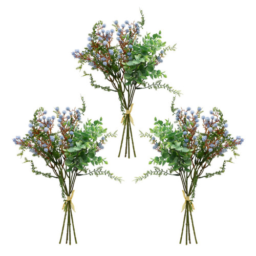 Simulation of small sea urchin Eucalyptus bundle front desk living room decorated with artificial plants
