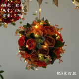Simulation Hydrangea peony flower ball wedding indoor and outdoor decoration shopping mall photography artificial silk flower