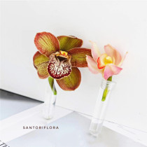 Floral Water Tube Fresh Flower Rose Pick Wedding Party Gift With Cap For Wedding Event Arts Crafts Artificial Flowers